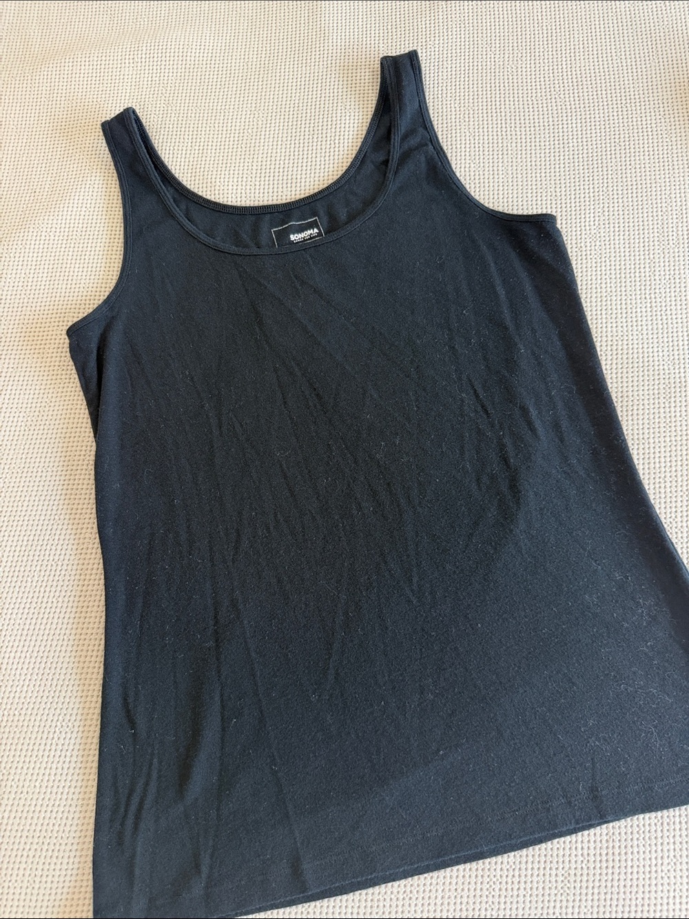 Sonoma Black Scoop Neck Tank Top